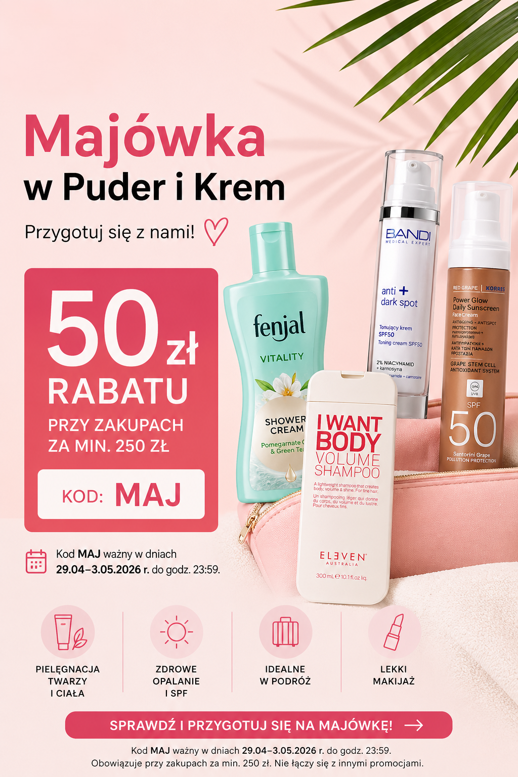 Majówka w Puder i Krem – 50 zł rabatu z kodem MAJ